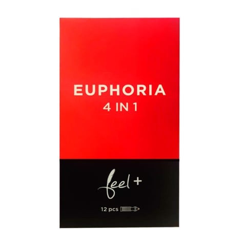 Bao cao su Feel Euphoria 4 in 1 - Kéo dài thời gian - Hộp 12 cái