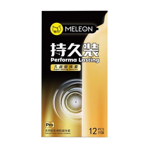 Bao cao su Meleon Performa Lasting Pro - Kéo dài thời gian - Hộp 12 cái