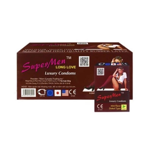 Bao cao su Supermen Long Love - Kéo dài thời gian - Hộp 120 cái