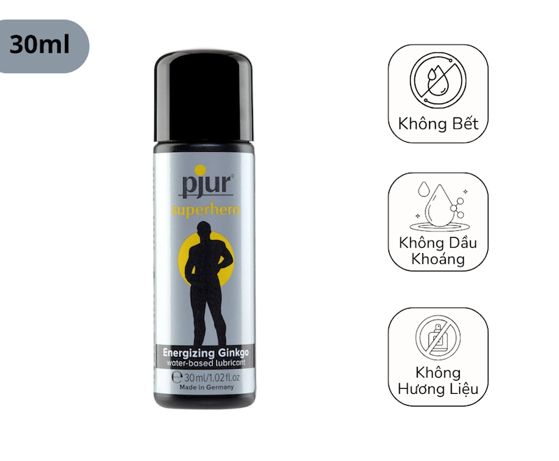 Kem bôi trơn tăng cường sinh lực Pjur superhero energizing glide 30ml chính hãng Đức