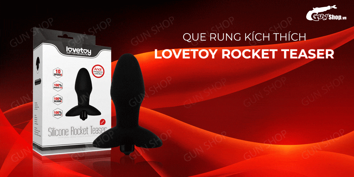  Review Que rung kích thích hậu môn 10 chế độ rung dùng pin - Lovetoy Rocket Teaser tốt nhất