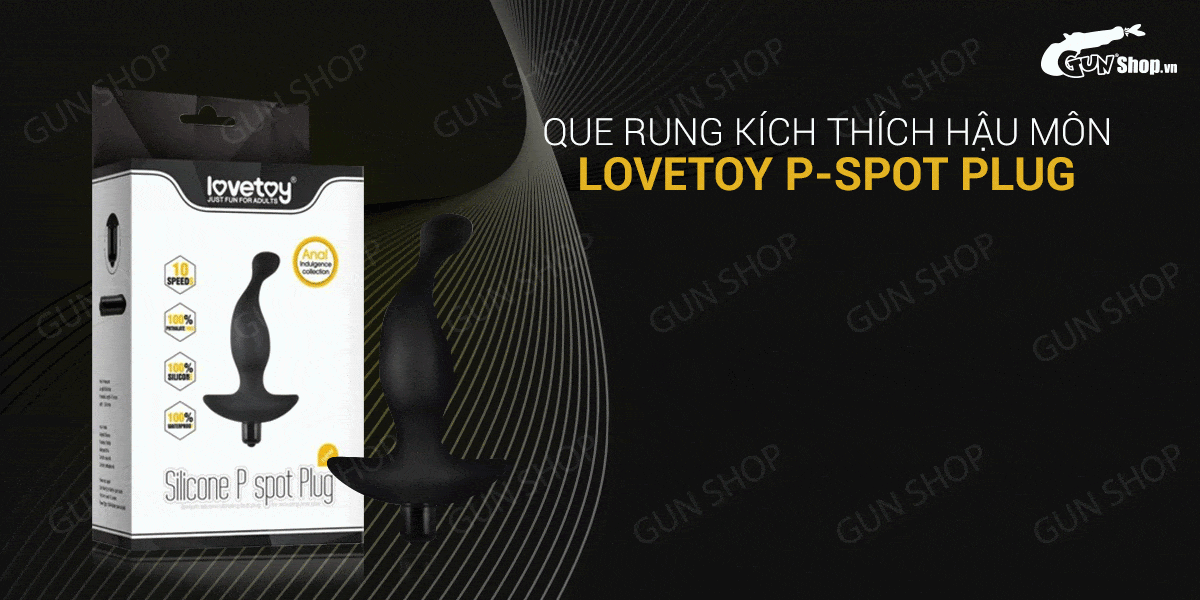 Cung cấp Que rung kích thích hậu môn 10 chế độ rung dùng pin - Lovetoy P-Spot Plug cao cấp