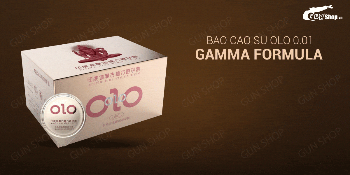 Bỏ sỉ Bao cao su OLO 0.01 Gamma Formula - Kéo dài thời gian gân gai - Hộp 10 cái nhập khẩu