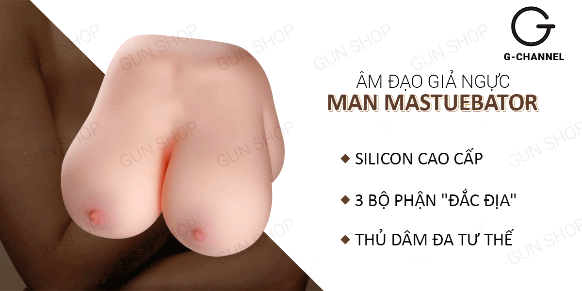  Sỉ Ngực giả âm đạo & hậu môn silicon trần cao cấp mềm mịn - Man Mastuebator 3kg giá rẻ