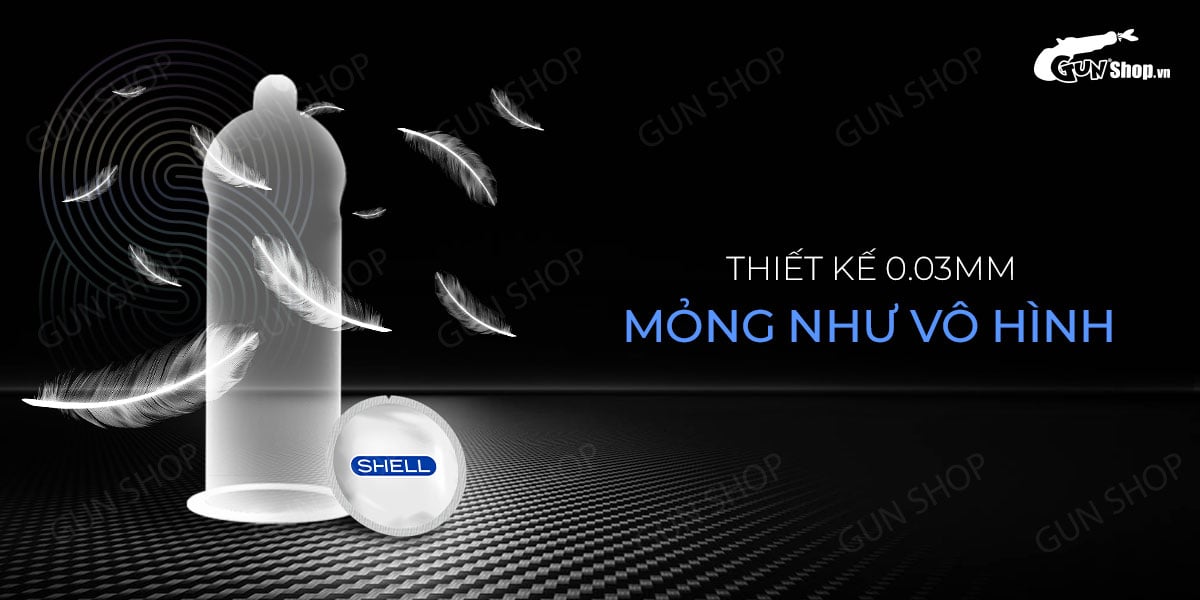 Cung cấp Bao cao su Shell Invisible - Siêu mỏng chống tuột kéo dài thời gian - Hộp 10 cái tốt nhất