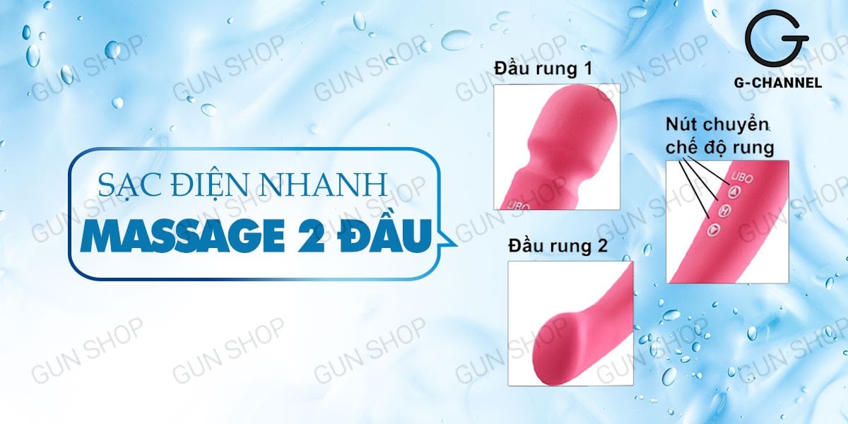  Giá sỉ Máy massage 2 đầu rung nhiều chế độ sạc điện - Libo Scorpio tốt nhất