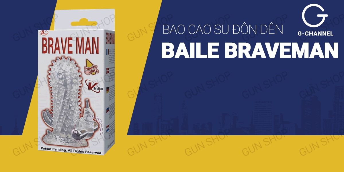  Bán Bao cao su đôn dên tăng kích thước rung phần gốc dương vật Baile Braveman loại tốt