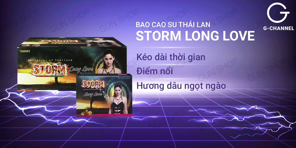  Bỏ sỉ Bao cao su Storm Long Love - Kéo dài thời gian - Hộp 120 cái giá sỉ