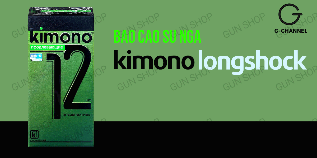  Cửa hàng bán Bao cao su Kimono Long Shock - Mỏng 0.03mm kéo dài thời gian - Hộp 12 cái nhập khẩu