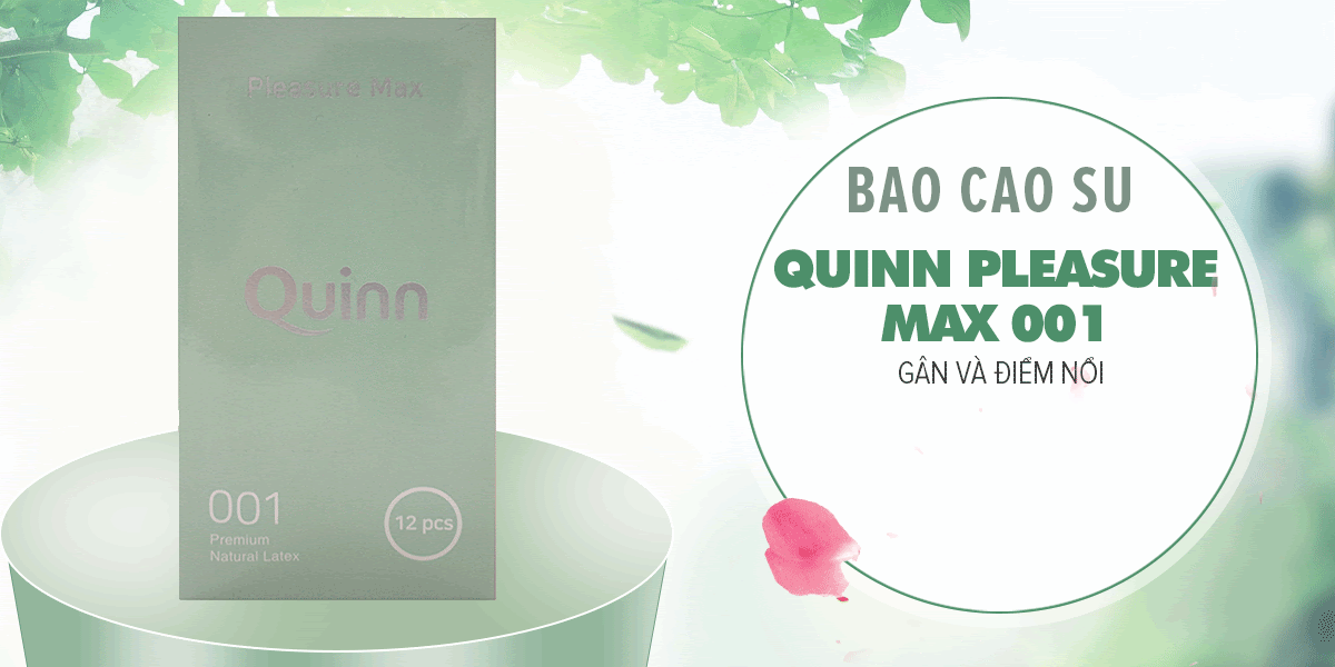 Review Bao cao su Quinn Pleasure Max - Gân và điểm nổi - Hộp 12 cái nhập khẩu