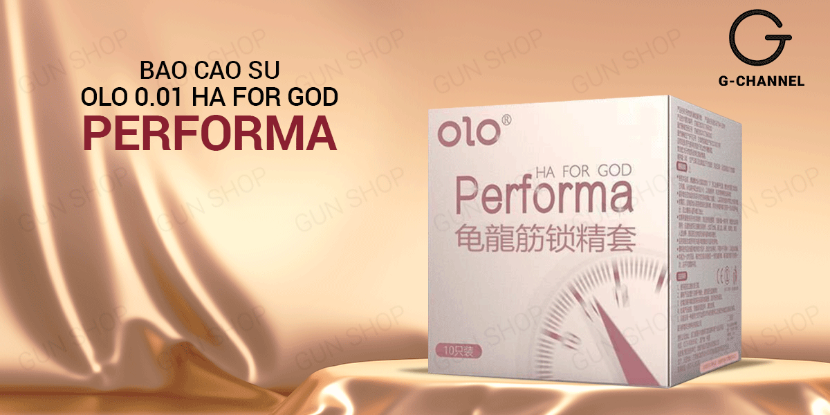  Sỉ Bao cao su OLO 0.01 Performa Ha For God - Siêu mỏng kéo dài thời gian - Hộp 10 cái cao cấp