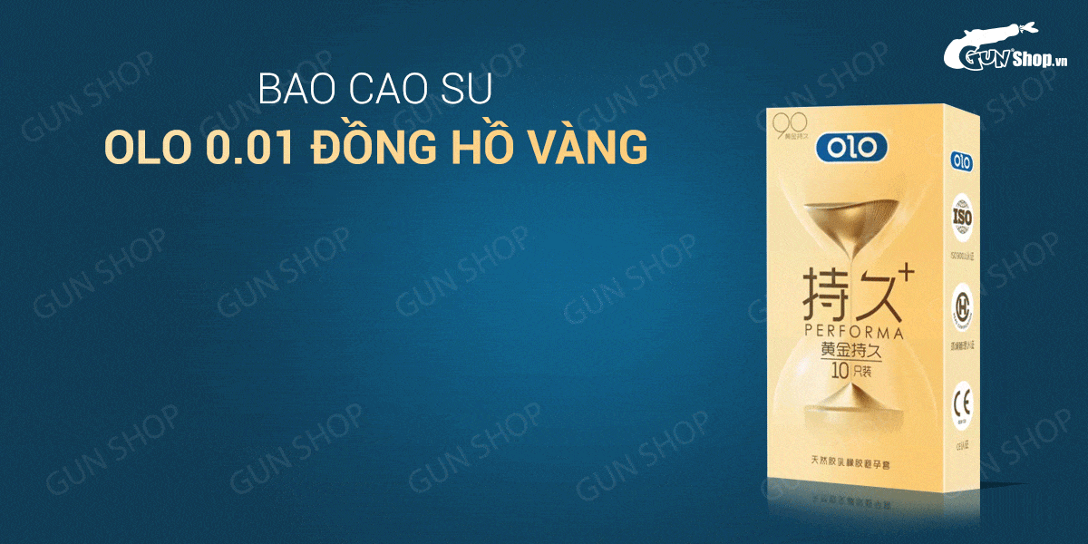  Mua Bao cao su OLO 0.01 Đồng Hồ Vàng - Kéo dài thời gian - Hộp 10 cái hàng xách tay