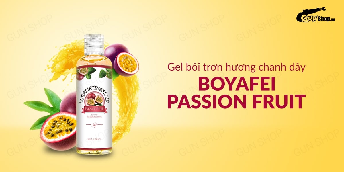  Thông tin Gel bôi trơn hương chanh dây - Boyafei Passion Fruit - Chai 200ml tốt nhất