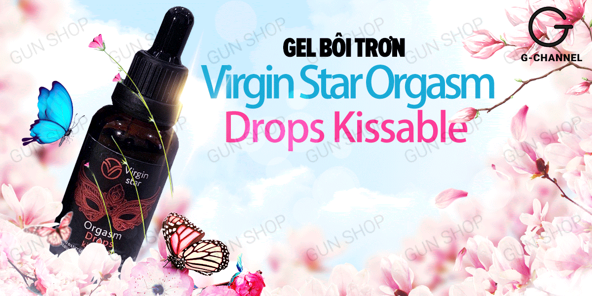 Bỏ sỉ Gel bôi trơn kích thích và tăng khoái cảm nữ - Virgin Star Orgasm Drops Kissable - Chai 30ml chính hãng