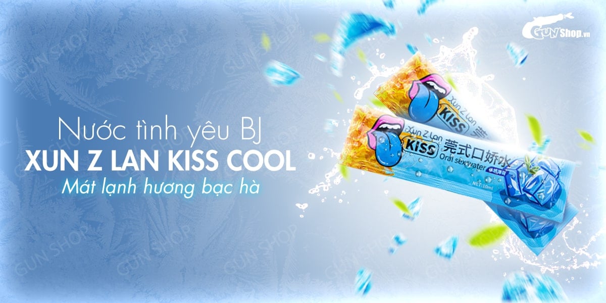 Cung cấp Nước tình yêu BJ mát lạnh hương bạc hà - Xun Z Lan Kiss Cool - Gói 10ml giá sỉ